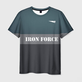 Мужская футболка 3D с принтом Iron force , 100% полиэфир | прямой крой, круглый вырез горловины, длина до линии бедер | 