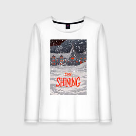Женский лонгслив хлопок с принтом The Shining , 100% хлопок |  | redrum | the shining | бар | кубрик | николсон | сияние | ужас
