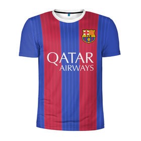 Мужская футболка 3D спортивная с принтом Neymar (форма) , 100% полиэстер с улучшенными характеристиками | приталенный силуэт, круглая горловина, широкие плечи, сужается к линии бедра | Тематика изображения на принте: barca | barcelona | неймар