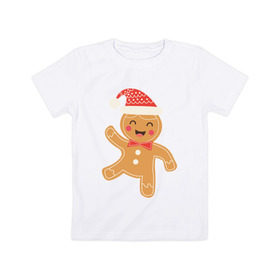 Детская футболка хлопок с принтом Мr Печенька , 100% хлопок | круглый вырез горловины, полуприлегающий силуэт, длина до линии бедер | Тематика изображения на принте: 