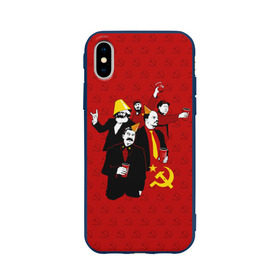Чехол для Apple iPhone X силиконовый матовый с принтом Communist Party , Силикон | Печать на задней стороне чехла, без боковой панели | lenin | october | party | red | russia | soviet union | stalin | ussr | большевик | коммунист | красный | ленин | октябрь | пати | россия | советский союз | ссср | сталин