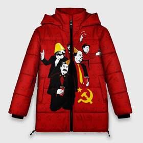 Женская зимняя куртка 3D с принтом Communist Party , верх — 100% полиэстер; подкладка — 100% полиэстер; утеплитель — 100% полиэстер | длина ниже бедра, силуэт Оверсайз. Есть воротник-стойка, отстегивающийся капюшон и ветрозащитная планка. 

Боковые карманы с листочкой на кнопках и внутренний карман на молнии | lenin | october | party | red | russia | soviet union | stalin | ussr | большевик | коммунист | красный | ленин | октябрь | пати | россия | советский союз | ссср | сталин