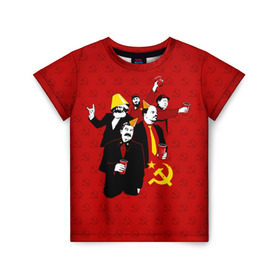 Детская футболка 3D с принтом Communist Party , 100% гипоаллергенный полиэфир | прямой крой, круглый вырез горловины, длина до линии бедер, чуть спущенное плечо, ткань немного тянется | lenin | october | party | red | russia | soviet union | stalin | ussr | большевик | коммунист | красный | ленин | октябрь | пати | россия | советский союз | ссср | сталин