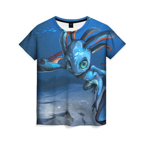 Женская футболка 3D с принтом Морское Существо , 100% полиэфир ( синтетическое хлопкоподобное полотно) | прямой крой, круглый вырез горловины, длина до линии бедер | fizz | league of legends | lol | лига легенд | лол | физз