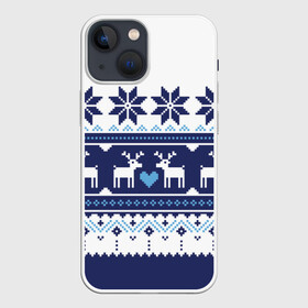 Чехол для iPhone 13 mini с принтом Скандинавские олени ,  |  | deer | heart | holiday | new year | ornament | scandinavian | snowflakes | winter | зима | новый год | олени | орнамент | праздник | сердце | скандинавские | снежинки