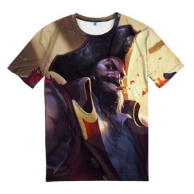 Мужская футболка 3D с принтом Pirate , 100% полиэфир | прямой крой, круглый вырез горловины, длина до линии бедер | 