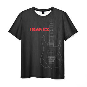 Мужская футболка 3D с принтом Ibanez , 100% полиэфир | прямой крой, круглый вырез горловины, длина до линии бедер | ibanez | айбанез | гитара | ибанез | электрогитара | электруха