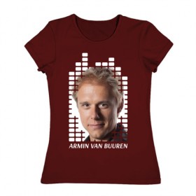 Женская футболка хлопок с принтом EQ - Armin van Buuren , 100% хлопок | прямой крой, круглый вырез горловины, длина до линии бедер, слегка спущенное плечо | 