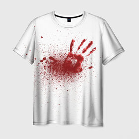 Мужская футболка 3D с принтом кровавая футболка , 100% полиэфир | прямой крой, круглый вырез горловины, длина до линии бедер | кровь
