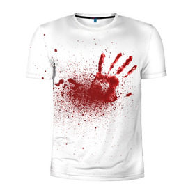 Мужская футболка 3D спортивная с принтом кровавая футболка , 100% полиэстер с улучшенными характеристиками | приталенный силуэт, круглая горловина, широкие плечи, сужается к линии бедра | Тематика изображения на принте: кровь