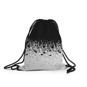 Рюкзак-мешок 3D с принтом необычный дизайн , 100% полиэстер | плотность ткани — 200 г/м2, размер — 35 х 45 см; лямки — толстые шнурки, застежка на шнуровке, без карманов и подкладки | белая | необычная | черно