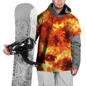 Накидка на куртку 3D с принтом Взрывной гранж , 100% полиэстер |  | взрыв | гранж | огонь | пламя | эксклюзив
