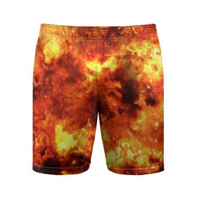Мужские шорты 3D спортивные с принтом Взрывной гранж ,  |  | взрыв | гранж | огонь | пламя | эксклюзив
