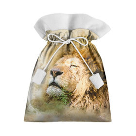 Подарочный 3D мешок с принтом Лев , 100% полиэстер | Размер: 29*39 см | Тематика изображения на принте: зверь | лев | тигр | хищник