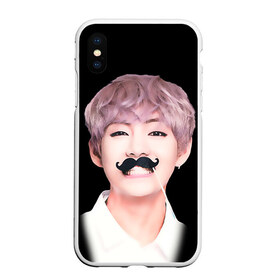 Чехол для iPhone XS Max матовый с принтом Taehyung , Силикон | Область печати: задняя сторона чехла, без боковых панелей | bangtan | bangtan boys | bts | bulletproof boy scouts | k pop | kpop | ви | вишня | джей хоуп | джин | к поп | корейская попса | кпоп | рэп монстр | чимин | чонг | шуга