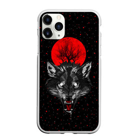 Чехол для iPhone 11 Pro матовый с принтом Кровавая Луна , Силикон |  | animal | beast | cosmos | galaxy | hipster | moon | night | planet | roar | space | star | universe | wolf | вой | волк | вселенная | галактика | животное | звезды | зверь | космос | луна | планета | рык