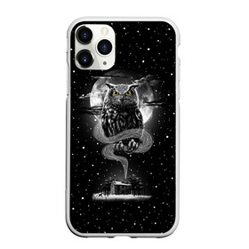 Чехол для iPhone 11 Pro матовый с принтом Ночная сова , Силикон |  | astronaut | bird | cosmonaut | cosmos | galaxy | hipster | moon | night | owl | planet | space | star | universe | вселенная | галактика | звезды | космонавт | космос | луна | планета | птица | сова