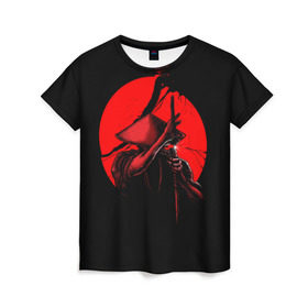 Женская футболка 3D с принтом Сила самурая , 100% полиэфир ( синтетическое хлопкоподобное полотно) | прямой крой, круглый вырез горловины, длина до линии бедер | china | galaxy | japan | moon | planet | samurai | space | воин | галактика | китай | космос | луна | мастер | планета | самурай | япония