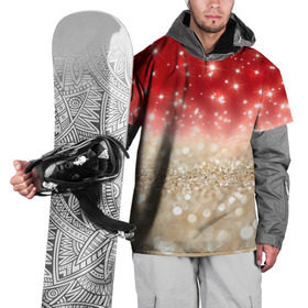 Накидка на куртку 3D с принтом Золотой звездопад , 100% полиэстер |  | год | звездопад | золото | новый | рождество | сочельник | эксклюзив