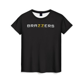 Женская футболка 3D с принтом Brazzers , 100% полиэфир ( синтетическое хлопкоподобное полотно) | прямой крой, круглый вырез горловины, длина до линии бедер | 