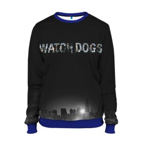 Женский свитшот 3D с принтом Watch Dogs 2 , 100% полиэстер с мягким внутренним слоем | круглый вырез горловины, мягкая резинка на манжетах и поясе, свободная посадка по фигуре | dogs | ubisoft | watch | watchdogs | псы | сторожевые | хакер