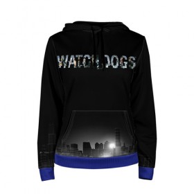 Женская толстовка 3D с принтом Watch Dogs 2 , 100% полиэстер  | двухслойный капюшон со шнурком для регулировки, мягкие манжеты на рукавах и по низу толстовки, спереди карман-кенгуру с мягким внутренним слоем. | dogs | ubisoft | watch | watchdogs | псы | сторожевые | хакер