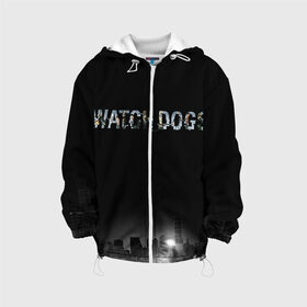 Детская куртка 3D с принтом Watch Dogs 2 , 100% полиэстер | застежка — молния, подол и капюшон оформлены резинкой с фиксаторами, по бокам — два кармана без застежек, один потайной карман на груди, плотность верхнего слоя — 90 г/м2; плотность флисового подклада — 260 г/м2 | Тематика изображения на принте: dogs | ubisoft | watch | watchdogs | псы | сторожевые | хакер