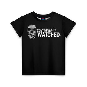 Детская футболка 3D с принтом Watch Dogs 2 , 100% гипоаллергенный полиэфир | прямой крой, круглый вырез горловины, длина до линии бедер, чуть спущенное плечо, ткань немного тянется | Тематика изображения на принте: dogs | ubisoft | watch | watchdogs | псы | сторожевые | хакер