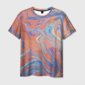 Мужская футболка 3D с принтом Абстракционизм , 100% полиэфир | прямой крой, круглый вырез горловины, длина до линии бедер | 2017 | абстракция | арт | дым | искуство | краски | новинки | радуга | узор | яркий