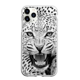 Чехол для iPhone 11 Pro матовый с принтом Леопард , Силикон |  | animal | eyes | jaws | leopard | malicious | predator | spotted | teeth | wild | взгляд | дикий | животное | злой | клыки | леопард | оскал | пасть | пятнистый | хищник