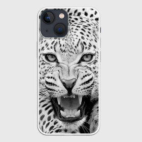 Чехол для iPhone 13 mini с принтом Леопард ,  |  | animal | eyes | jaws | leopard | malicious | predator | spotted | teeth | wild | взгляд | дикий | животное | злой | клыки | леопард | оскал | пасть | пятнистый | хищник