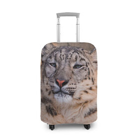 Чехол для чемодана 3D с принтом Леопард , 86% полиэфир, 14% спандекс | двустороннее нанесение принта, прорези для ручек и колес | animal | leopard | look | predator | spotted | wild | взгляд | дикий | животное | леопард | пятнистый | хищник
