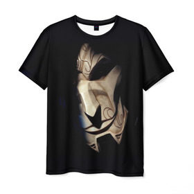 Мужская футболка 3D с принтом Маска , 100% полиэфир | прямой крой, круглый вырез горловины, длина до линии бедер | jhin | league of legends | lol | джин | лига легенд | лол