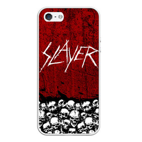 Чехол для iPhone 5/5S матовый с принтом Slayer Red , Силикон | Область печати: задняя сторона чехла, без боковых панелей | metal | rock | метал | рок | слэйер | трэш | череп