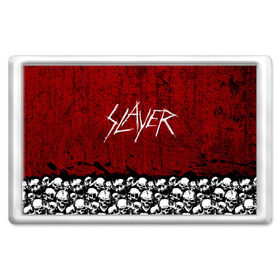 Магнит 45*70 с принтом Slayer Red , Пластик | Размер: 78*52 мм; Размер печати: 70*45 | metal | rock | метал | рок | слэйер | трэш | череп