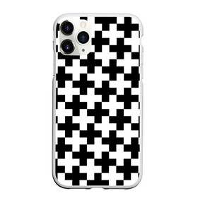 Чехол для iPhone 11 Pro матовый с принтом Крест , Силикон |  | cross | крест | оптическая иллюзия | орнамент | узор | чёрно белый