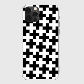 Чехол для iPhone 12 Pro Max с принтом Крест , Силикон |  | cross | крест | оптическая иллюзия | орнамент | узор | чёрно белый