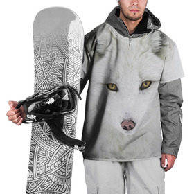 Накидка на куртку 3D с принтом Полярная лиса , 100% полиэстер |  | Тематика изображения на принте: animal | polar fox | predator | sly | white | wild | белая | дикая | животное | лиса | полярная | хитрая | хищник