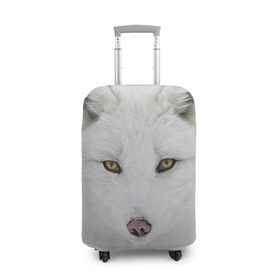 Чехол для чемодана 3D с принтом Полярная лиса , 86% полиэфир, 14% спандекс | двустороннее нанесение принта, прорези для ручек и колес | animal | polar fox | predator | sly | white | wild | белая | дикая | животное | лиса | полярная | хитрая | хищник