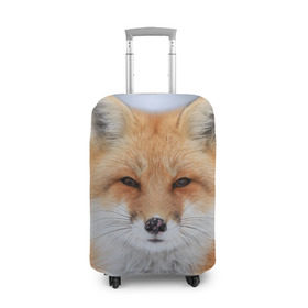 Чехол для чемодана 3D с принтом Лиса , 86% полиэфир, 14% спандекс | двустороннее нанесение принта, прорези для ручек и колес | Тематика изображения на принте: animal | fox | look | predator | red | sly | wild | взгляд | дикая | животное | лиса | рыжая | хитрая | хищник