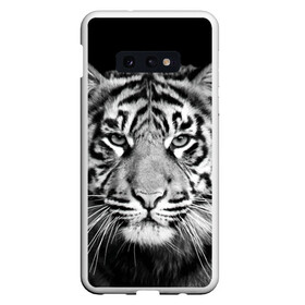 Чехол для Samsung S10E с принтом Тигр , Силикон | Область печати: задняя сторона чехла, без боковых панелей | animal | black   white | look | predator | tiger | wild | взгляд | дикий | животное | тигр | хищник | черно   белый