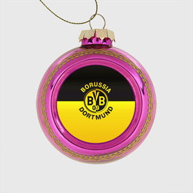 Стеклянный ёлочный шар с принтом Borussia Dortmund FC , Стекло | Диаметр: 80 мм | боруссия | германия | дортмунд | клуб | фк | футбол | футбольный