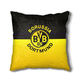 Подушка 3D с принтом Borussia Dortmund FC , наволочка – 100% полиэстер, наполнитель – холлофайбер (легкий наполнитель, не вызывает аллергию). | состоит из подушки и наволочки. Наволочка на молнии, легко снимается для стирки | боруссия | германия | дортмунд | клуб | фк | футбол | футбольный
