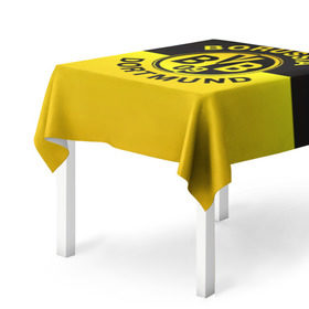 Скатерть 3D с принтом Borussia Dortmund FC , 100% полиэстер (ткань не мнется и не растягивается) | Размер: 150*150 см | боруссия | германия | дортмунд | клуб | фк | футбол | футбольный