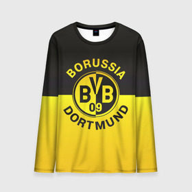 Мужской лонгслив 3D с принтом Borussia Dortmund FC , 100% полиэстер | длинные рукава, круглый вырез горловины, полуприлегающий силуэт | боруссия | германия | дортмунд | клуб | фк | футбол | футбольный