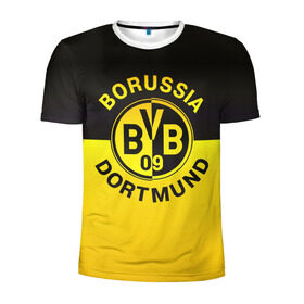 Мужская футболка 3D спортивная с принтом Borussia Dortmund FC , 100% полиэстер с улучшенными характеристиками | приталенный силуэт, круглая горловина, широкие плечи, сужается к линии бедра | Тематика изображения на принте: боруссия | германия | дортмунд | клуб | фк | футбол | футбольный
