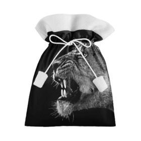 Подарочный 3D мешок с принтом Львица , 100% полиэстер | Размер: 29*39 см | Тематика изображения на принте: animal | fangs | head | lion | lioness | predator | teeth | wild | голова | дикая | животное | клыки | лев | львица | оскал | хищник