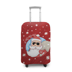 Чехол для чемодана 3D с принтом HoHoHo , 86% полиэфир, 14% спандекс | двустороннее нанесение принта, прорези для ручек и колес | 2017 год | deer | ho | merry christmas | new year | santa | дед мороз | зима | клаус | новый год | ночь | праздник | рождество | санта | снег