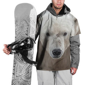 Накидка на куртку 3D с принтом Белый медведь , 100% полиэстер |  | Тематика изображения на принте: animal | bear | eyes | head | north | polar | predator | white | wild | белый | взгляд | голова | дикий | животное | медведь | полярный | север | хищник