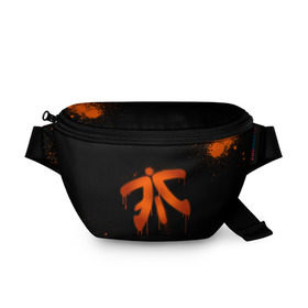 Поясная сумка 3D с принтом cs:go - Fnatic (Black collection) , 100% полиэстер | плотная ткань, ремень с регулируемой длиной, внутри несколько карманов для мелочей, основное отделение и карман с обратной стороны сумки застегиваются на молнию | 0x000000123 | cs | csgo | fnatic | кс | ксго | фнатик